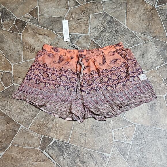 NWT GYPSY 05 Anthropologie Silk Bohemian Beach Shorts Coverups Sz Small - Picture 4 of 11